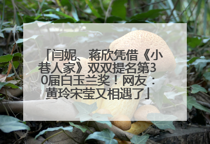 闫妮、蒋欣凭借《小巷人家》双双提名第30届白玉兰奖！网友：黄玲宋莹又相遇了