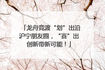 龙舟竞渡“划”出沿沪宁朋友圈，“赛”出创新带新可能！