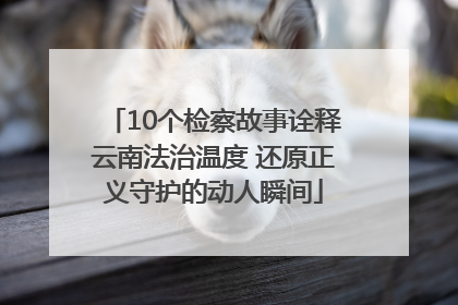 10个检察故事诠释云南法治温度 还原正义守护的动人瞬间