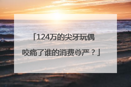 124万的尖牙玩偶 咬痛了谁的消费尊严？