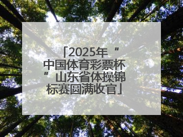 2025年“中国体育彩票杯”山东省体操锦标赛圆满收官