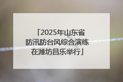 2025年山东省防汛防台风综合演练在潍坊昌乐举行