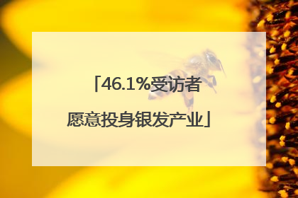 46.1%受访者愿意投身银发产业