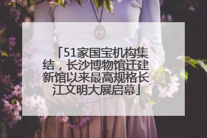 51家国宝机构集结，长沙博物馆迁建新馆以来最高规格长江文明大展启幕