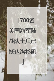 700名美国海军陆战队士兵已抵达洛杉矶